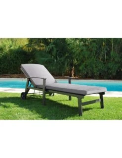 Bain De Soleil Berlin Avec Coussin En Aluminium - Gris Clair -Magasin De Jardin Et D'extérieur bain de soleil berlin avec coussin en aluminium 3