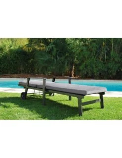 Bain De Soleil Berlin Avec Coussin En Aluminium - Gris Clair -Magasin De Jardin Et D'extérieur bain de soleil berlin avec coussin en aluminium 5