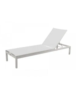 Bain De Soleil Thema Avec Roues En Aluminium 5 Positions - Blanc / Blanc