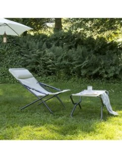 Lafuma Transat Chilienne Transabed Batyline Iso Seigle -Magasin De Jardin Et D'extérieur bain de soleil transabed batyline iso seigle 2