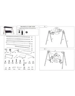 Balancelle De Jardin Cubic 3 Places En Aluminium -Magasin De Jardin Et D'extérieur balancelle de jardin cubic 3 places en aluminium 1