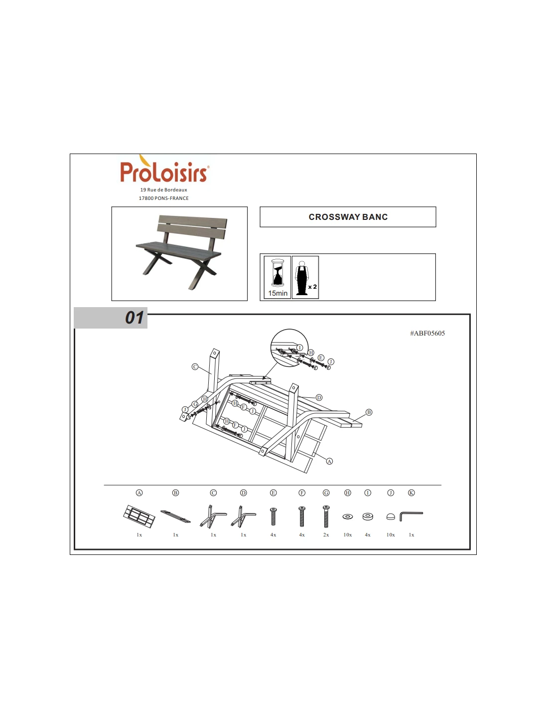 Banc de jardin CROSSWAY - Aluminium - Graphite Banc De Jardin CROSSWAY - Aluminium - Graphite -Magasin De Jardin Et D'extérieur banc de jardin crossway aluminium au choix 4
