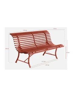 Banc De Jardin Louisiane L.150 Cm - Métal - Cerise Noire 3 Banc De Jardin Louisiane L.150 Cm - Métal - Cerise Noire -Magasin De Jardin Et D'extérieur banc de jardin louisiane l150 cm metal 9