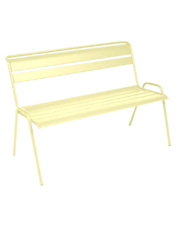 Banc De Jardin Monceau 2/3 Places En Métal Empilable - Citron Givré