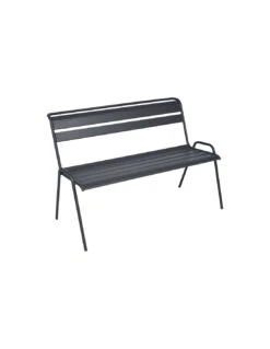 Banc De Jardin Monceau 2/3 Places En Métal Empilable - Carbone