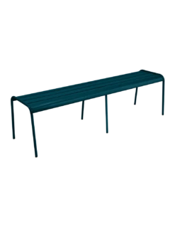 Banc Monceau 3/4 Places En Métal -160 Cm - Bleu Acapulco