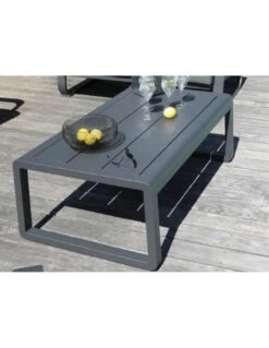 Canapé Antonino 3 Places + Table - Graphite -Magasin De Jardin Et D'extérieur canape antonino 2 places table oceo 2