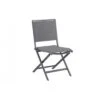 Chaise De Jardin ARA Pliante - Aluminium Et Polyester - Gris
