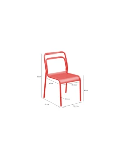 Chaise De Jardin EOS Empilable En Aluminium - Bleu Nuit -Magasin De Jardin Et D'extérieur chaise de jardin eos empilable en aluminium coloris au choix 12