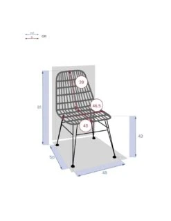 Chaise De Jardin Lambada Sésame - Métal Et Résine -Magasin De Jardin Et D'extérieur chaise de jardin lambada sesame metal et resine 3