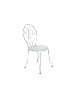 Chaise De Jardin Montmartre - Métal Empilable - Blanc Coton