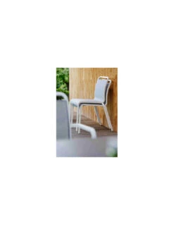 Chaise De Jardin Oskar - Aluminium Blanc, Textilène Argent