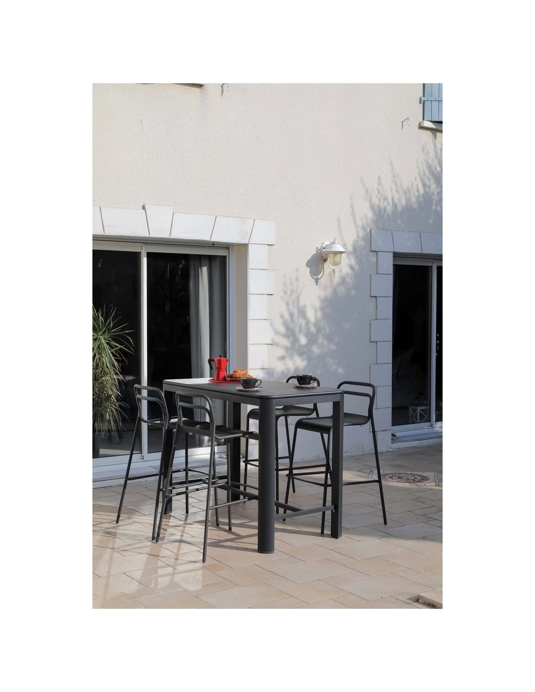 Chaise haute EOS Empilable en aluminium - Graphite Chaise Haute EOS Empilable En Aluminium - Graphite -Magasin De Jardin Et D'extérieur chaise haute eos empilable en aluminium coloris au choix proloisirs 2