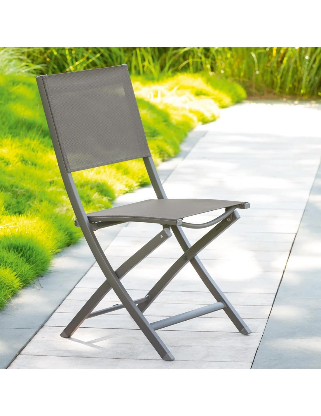 Chaise pliante Essentia - Aluminium Tonka assise Wengé Chaise Pliante Essentia - Aluminium Tonka Assise Wengé -Magasin De Jardin Et D'extérieur chaise pliante essentia aluminium tonka assise wenge
