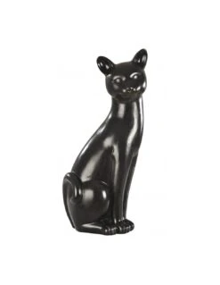 Chat Déco H58 Cm Au Choix Noir Ou Ivoire