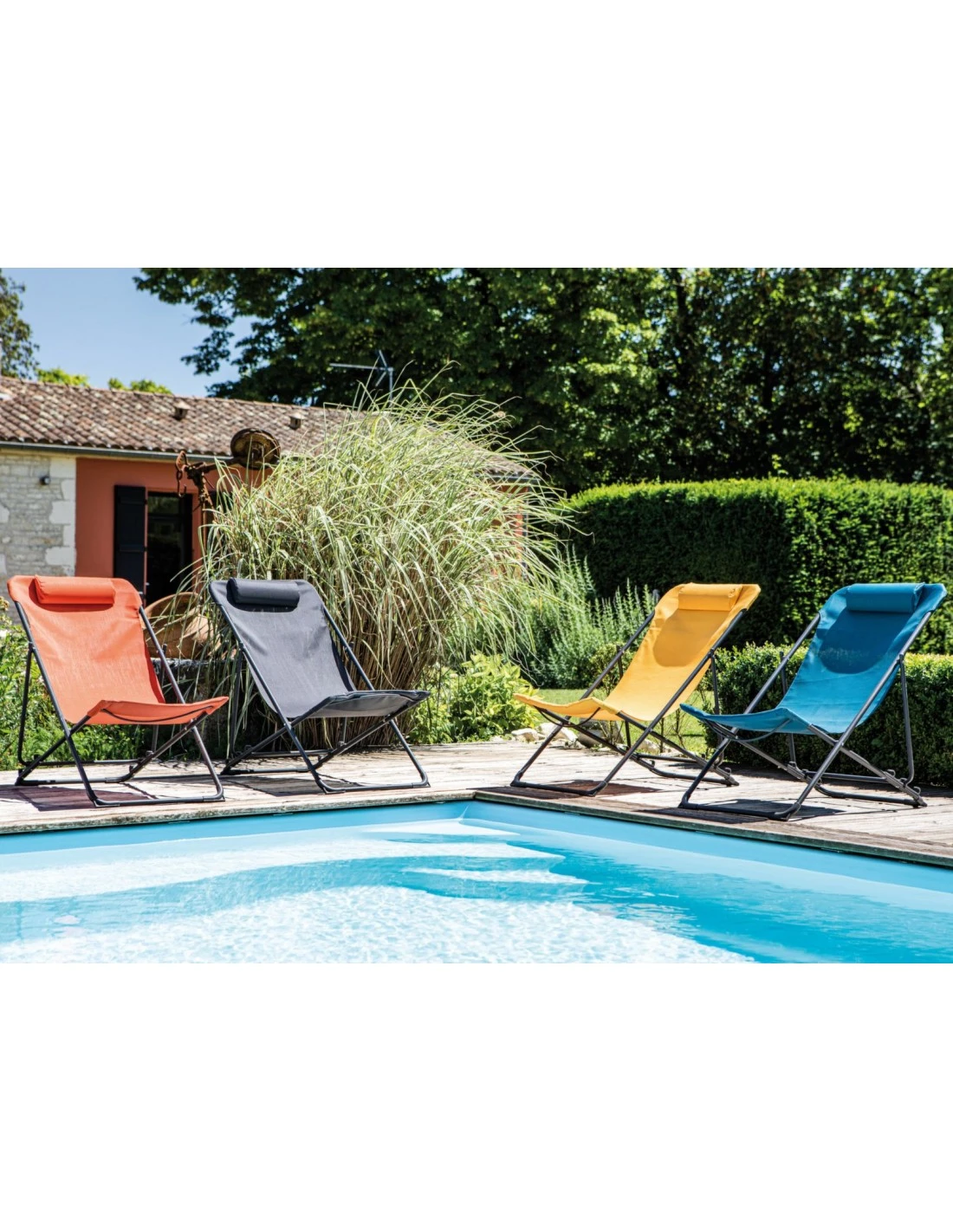 Chilienne Globe - 4 positions - Graphite / Gris Chilienne Globe - 4 Positions - Graphite / Gris -Magasin De Jardin Et D'extérieur chilienne globe 4 positions toile au choix 5