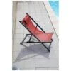 Chilienne Pliante Linea En Aluminium Et Polyester - Graphite / Rouge