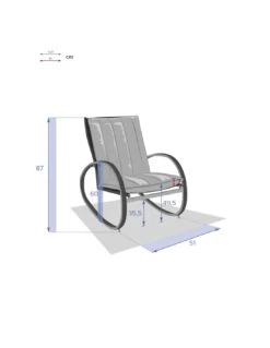 Fauteuil à Bascule Nevada - Graphite -Magasin De Jardin Et D'extérieur fauteuil a bascule nevada graphite 4