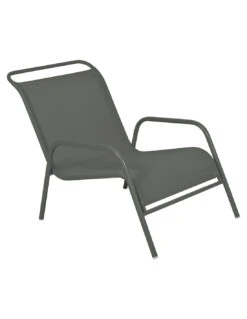 Fauteuil Bas De Jardin Coolside Empilable - Acier Et Batyline - Romarin