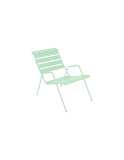 Fauteuil Bas Monceau Empilable En Métal - Vert Opaline