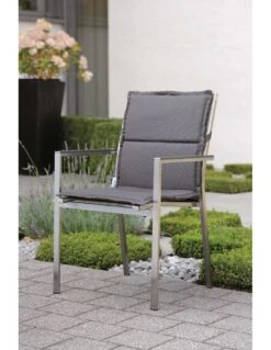 Fauteuil Cardiff Inox Textilène Gris Argent -Magasin De Jardin Et D'extérieur fauteuil cardiff inox textilene gris argent stern 4