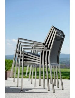 Fauteuil Cardiff Inox Textilène Gris Argent -Magasin De Jardin Et D'extérieur fauteuil cardiff inox textilene gris argent stern 5