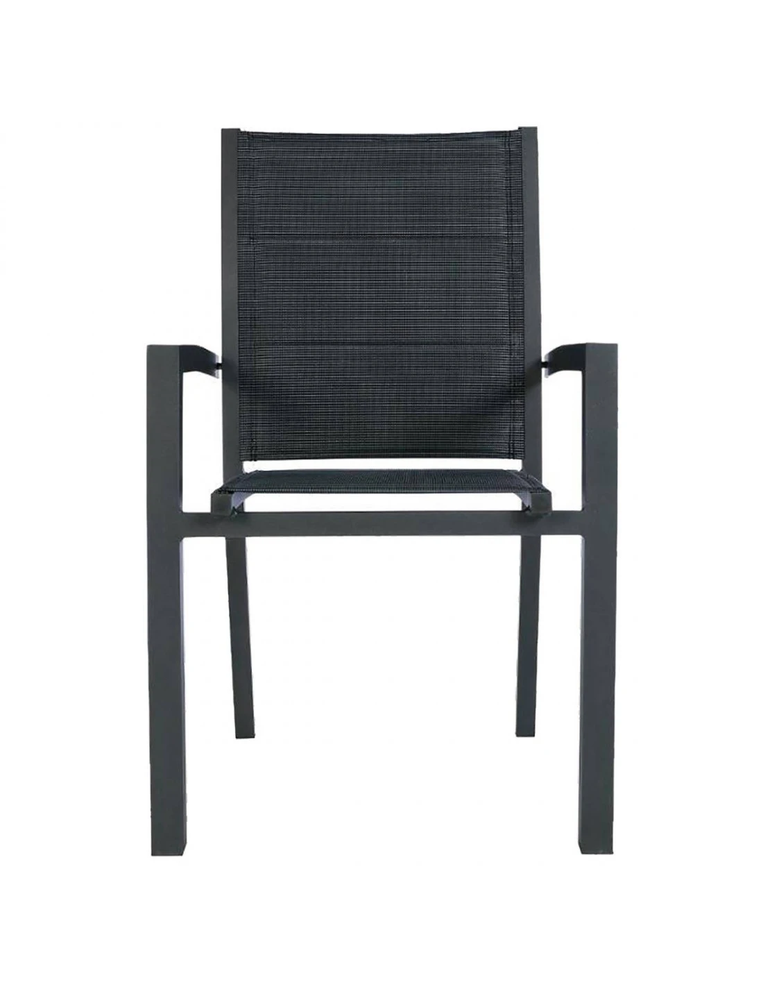 Fauteuil de jardin Allure empilable - Aluminium et texaline matelassée - Graphite / Poivre Fauteuil De Jardin Allure Empilable - Aluminium Et Texaline Matelassée - Graphite / Poivre -Magasin De Jardin Et D'extérieur fauteuil de jardin allure empilable aluminium et texaline matelassee graphite poivre 4