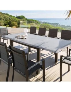 Fauteuil De Jardin Allure Empilable - Aluminium Et Texaline Matelassée - Graphite / Poivre 5 Fauteuil De Jardin Allure Empilable - Aluminium Et Texaline Matelassée - Graphite / Poivre -Magasin De Jardin Et D'extérieur fauteuil de jardin allure empilable aluminium et texaline matelassee graphite poivre 5