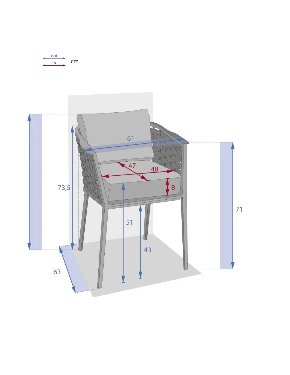 Fauteuil de jardin Embruns - Aluminium et maille tressée Fauteuil De Jardin Embruns - Aluminium Et Maille Tressée -Magasin De Jardin Et D'extérieur fauteuil de jardin embruns aluminium et maille tressee 6