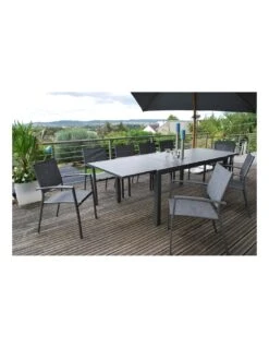 Fauteuil De Jardin FARO - Aluminium Et Textilène - MWH - Gris -Magasin De Jardin Et D'extérieur fauteuil de jardin faro aluminium et textilene mwh 2