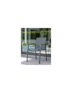 Fauteuil De Jardin KARI - Anthracite Textilène Argent 2 Fauteuil De Jardin KARI - Anthracite Textilène Argent -Magasin De Jardin Et D'extérieur fauteuil de jardin kari plusieurs coloris 2