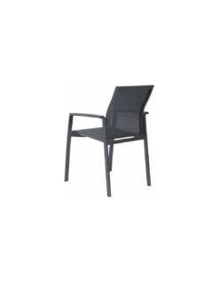 Fauteuil De Jardin KARI - Anthracite Textilène Argent