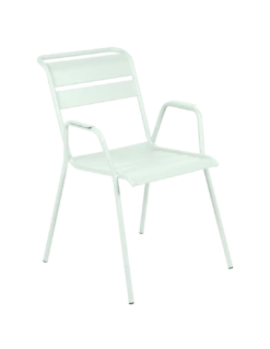 Fauteuil De Jardin Monceau XL Empilable Métal - Menthe Glaciale