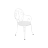 Fauteuil De Jardin Montmartre Empilable En Métal Blanc Coton - Fermob