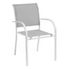 Fauteuil De Jardin Piazza - Aluminium Blanc - Galet / Blanc