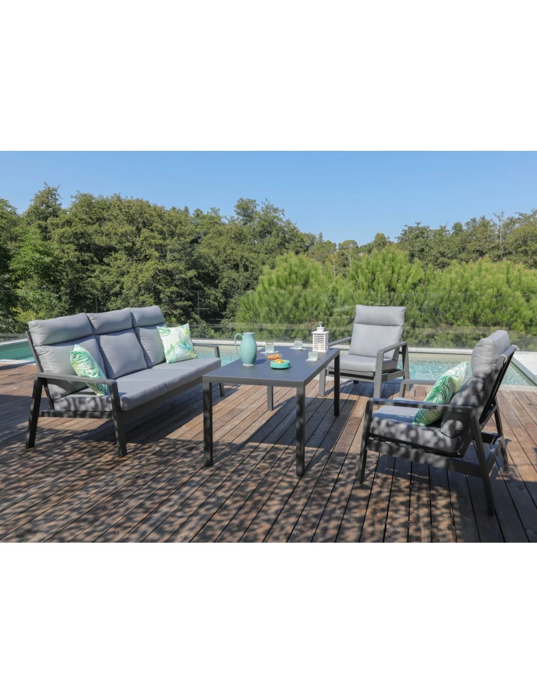 Fauteuil Le Marseille en Aluminium Grey Fauteuil Le Marseille En Aluminium Grey -Magasin De Jardin Et D'extérieur fauteuil le marseille en aluminium grey 1 3