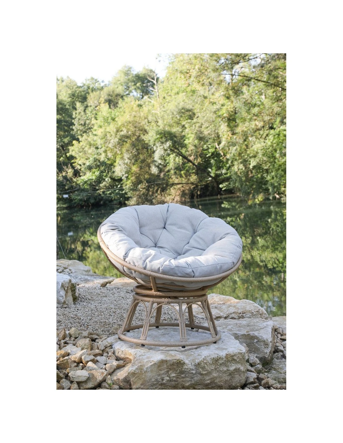 Fauteuil LOVE pivotant en aluminium et résine Fauteuil LOVE Pivotant En Aluminium Et Résine -Magasin De Jardin Et D'extérieur fauteuil love pivotant en aluminium et resine proloisirs 1
