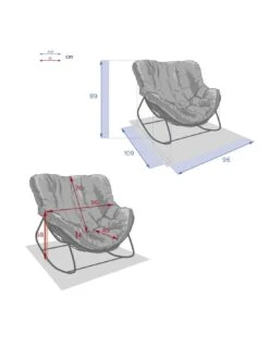 Fauteuil œuf à Bascule PAOPAO - Roche Et Graphite -Magasin De Jardin Et D'extérieur fauteuil oeuf a bascule paopao roche et graphite 6