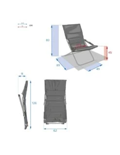 Fauteuil Relax De Jardin MILOS - Assise Matelassée - Ardoise -Magasin De Jardin Et D'extérieur fauteuil relax de jardin milos assise matelassee ardoise 4