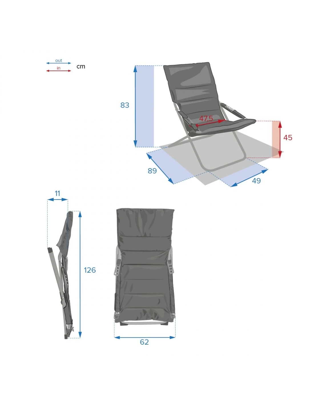 Fauteuil relax de jardin MILOS - Assise matelassée - Bordeaux Fauteuil Relax De Jardin MILOS - Assise Matelassée - Bordeaux -Magasin De Jardin Et D'extérieur fauteuil relax de jardin milos assise matelassee bordeaux 5