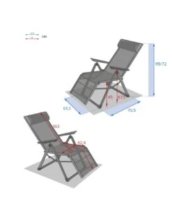 Fauteuil Relax Decima - Inclinable 8 Positions - Noisette / Praline -Magasin De Jardin Et D'extérieur fauteuil relax decima inclinable 8 positions noisette praline 3