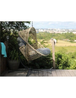 Fauteuil Suspendu Banana Leaf - Graphite / Naturel Et Gris -Magasin De Jardin Et D'extérieur fauteuil suspendu banana leaf graphite naturel et gris 2