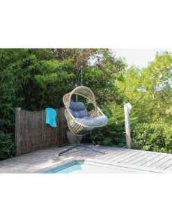 Fauteuil Suspendu Banana Leaf - Graphite / Naturel Et Gris -Magasin De Jardin Et D'extérieur fauteuil suspendu banana leaf graphite naturel et gris 4