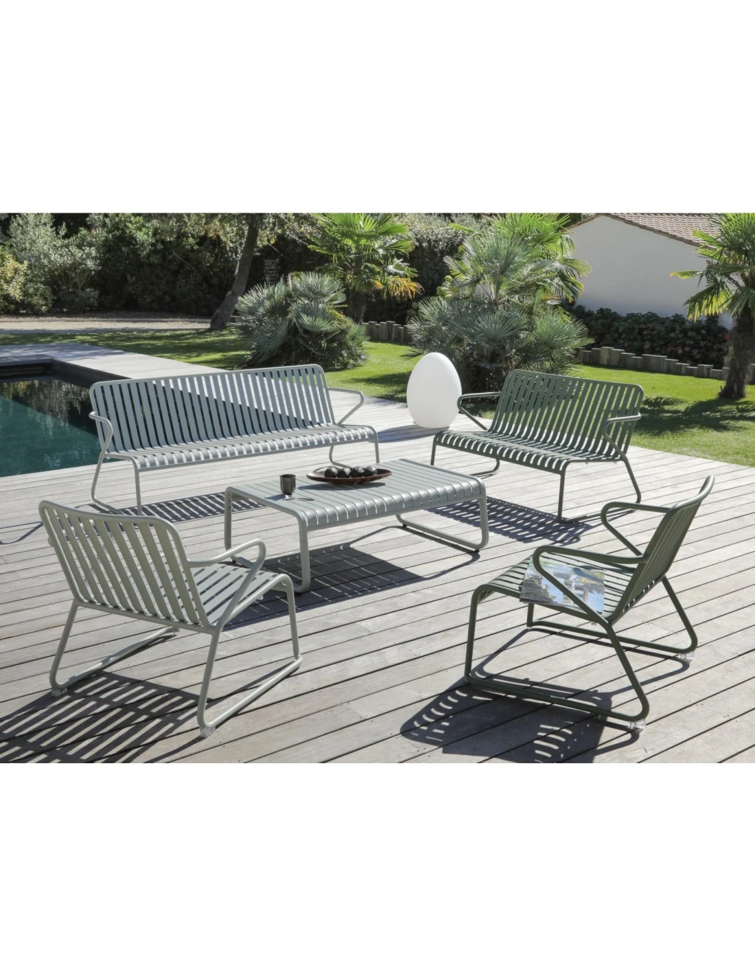 Fauteuil Vero en aluminium coloris au choix - Sauge Fauteuil Vero En Aluminium Coloris Au Choix - Sauge -Magasin De Jardin Et D'extérieur fauteuil vero en aluminium coloris au choix oceo 1