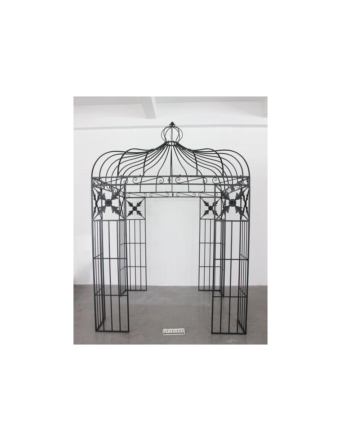 Gloriette en fer forgé gris anthracite 200x200 cm Gloriette En Fer Forgé Gris Anthracite 200x200 Cm -Magasin De Jardin Et D'extérieur gloriette fer forge gris anthracite 200x200 cm