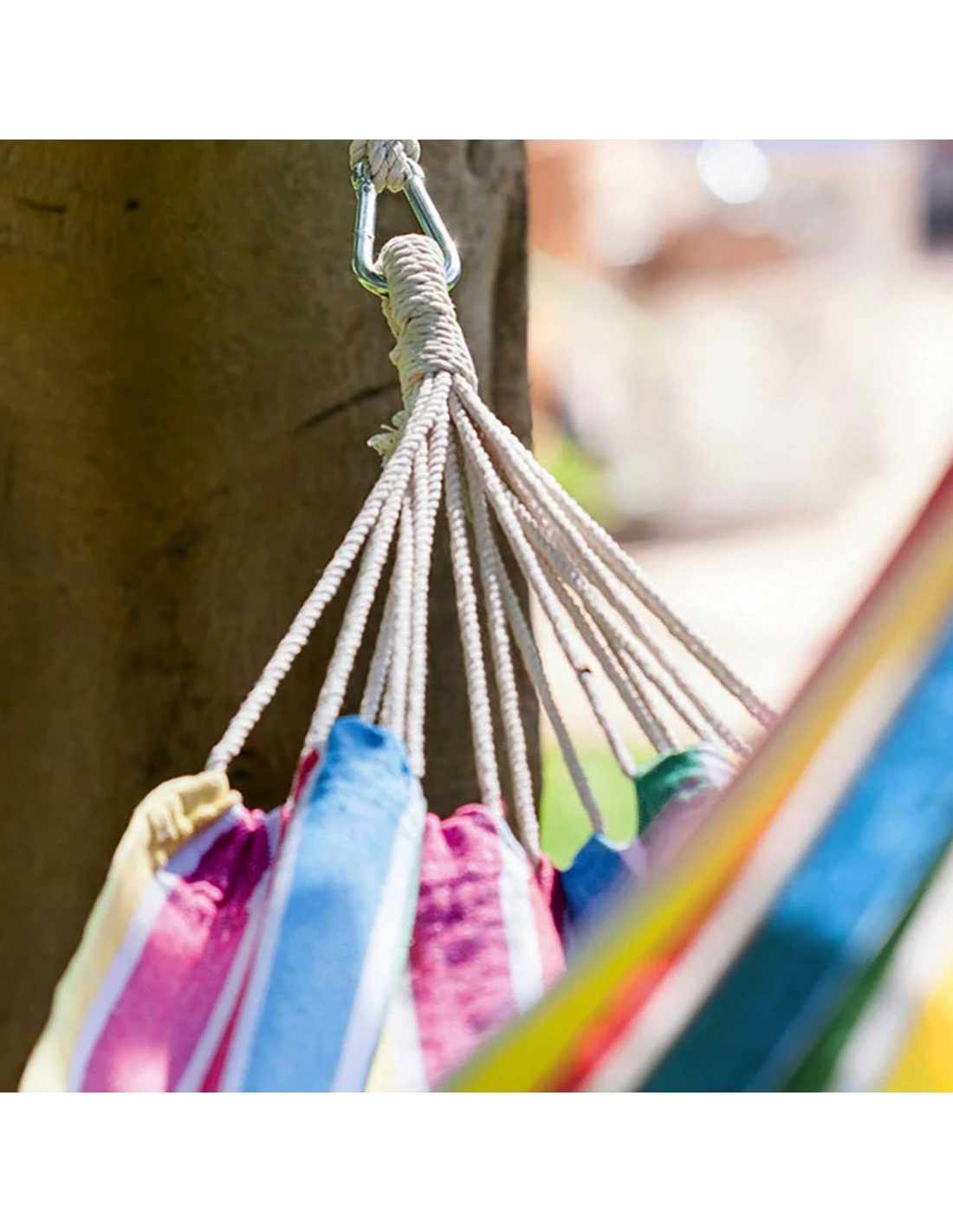 Kit de fixation Hamac avec cordes et mousquetons Kit De Fixation Hamac Avec Cordes Et Mousquetons -Magasin De Jardin Et D'extérieur kit de fixation hamac avec cordes et mousquetons 1