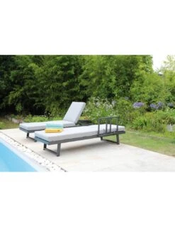 Lounge/Lit Modulo En Aluminium Graphite -Magasin De Jardin Et D'extérieur lit lounge modulo en aluminium graphite proloisirs 4
