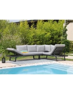 Lounge/Lit Modulo En Aluminium Graphite -Magasin De Jardin Et D'extérieur lit lounge modulo en aluminium graphite proloisirs 9