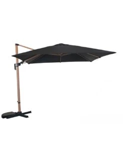 Parasol Déporté 3x3 M LB Heat Transfert Effet Bois - Heat Look OAK / Gris