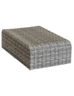 Pouf De Salon Mooréa - L.105 X P.60 X H.30 Cm - Aluminium Et Résine Tressée - Terre D'ombre -Magasin De Jardin Et D'extérieur pouf de salon moorea l105 x p60 x h30 cm aluminium et resine tressee terre d ombre 2